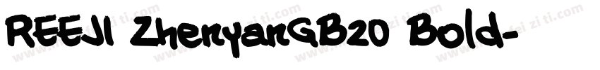 REEJI ZhenyanGB20 Bold字体转换